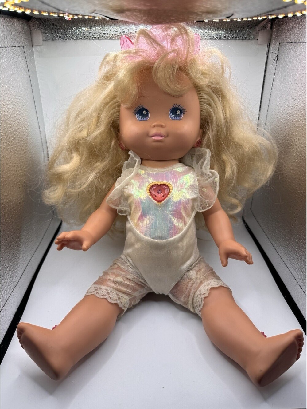 Vtg PJ Sparkles StarBrite Mattel LightUp Projector Doll Princess 1988 Rare Works
